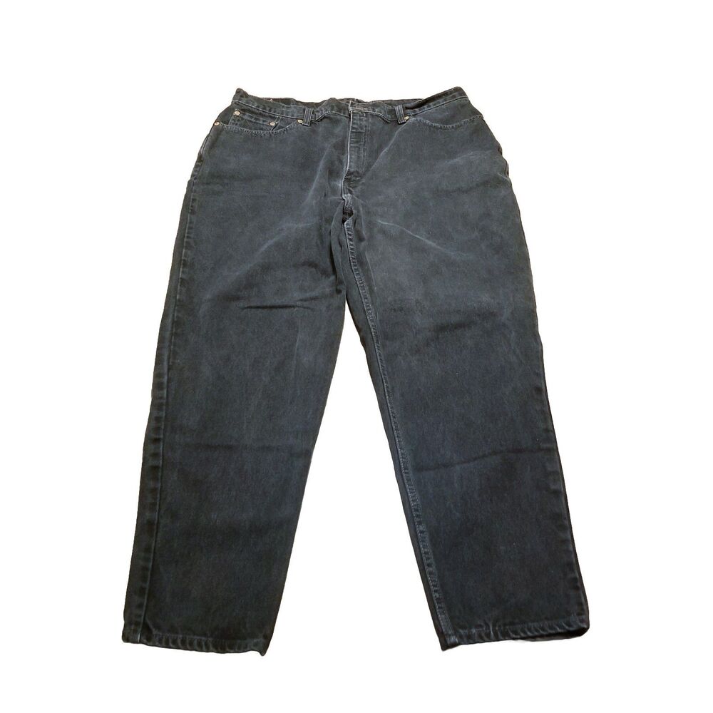 Levi's 550 Jeans Women Size 20W Black Relaxed Fit Tapered Vintage USA (37x28.5)